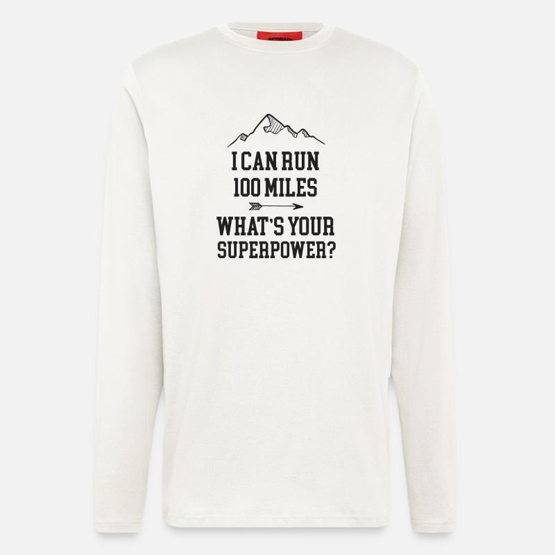 Ultra Running 100 Meilen - Langarmshirt - made by SPREAD  - OFF WHITE