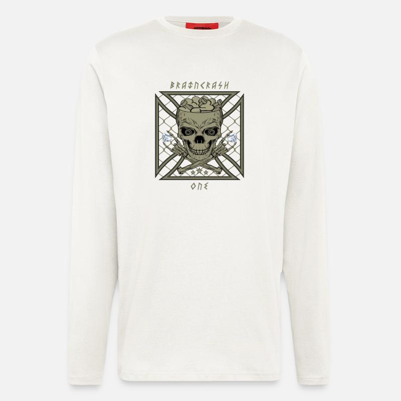 Gehirn Crash eins - Langarmshirt - made by SPREAD  - OFF WHITE