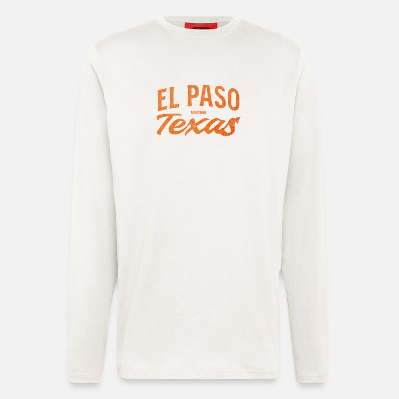 El Paso Texas Script Logo - Longsleeve - made by SPREAD  - OFF WHITE