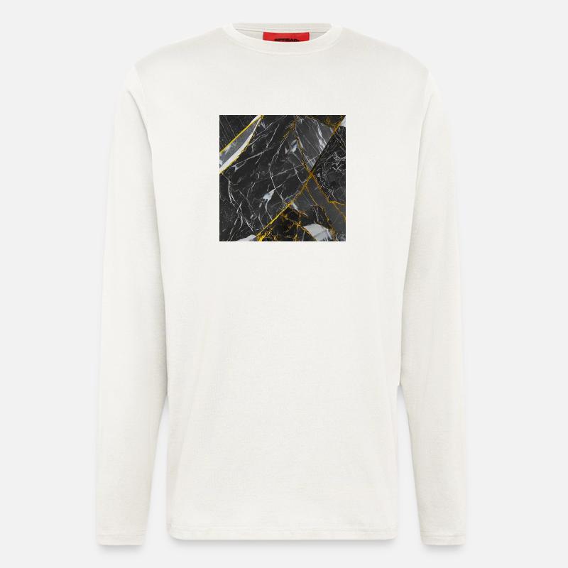 Marble Black Gold Texture - Longsleeve - made by SPREAD  - OFF WHITE
