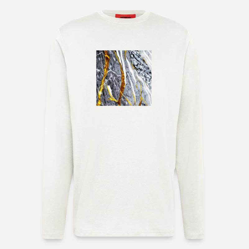 Marble Gold Texture - Longsleeve - made by SPREAD - OFF WHITE