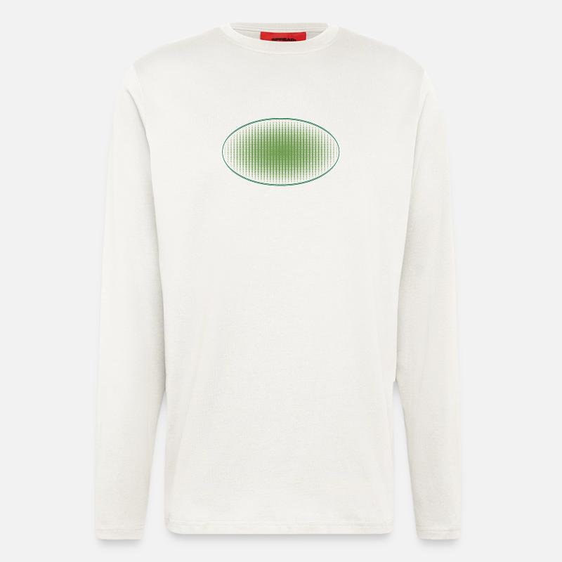 Oval green dots, with frame - Longsleeve - made by SPREAD  - OFF WHITE