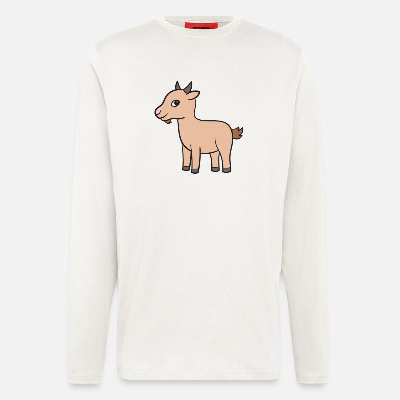 Ziege Ziegen Geiss - Langarmshirt - made by SPREAD  - OFF WHITE