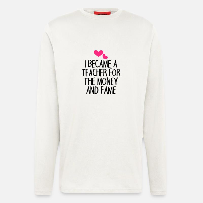 Lehrer Spruch lustig - Langarmshirt - made by SPREAD  - OFF WHITE