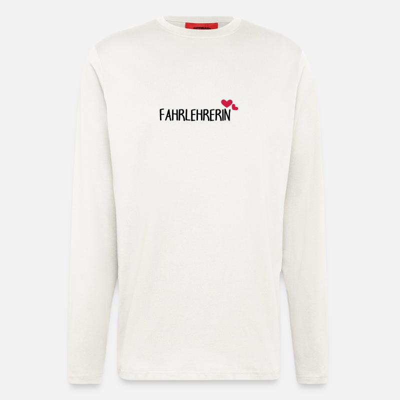 Fahrlehrerin Herz - Langarmshirt - made by SPREAD - OFF WHITE