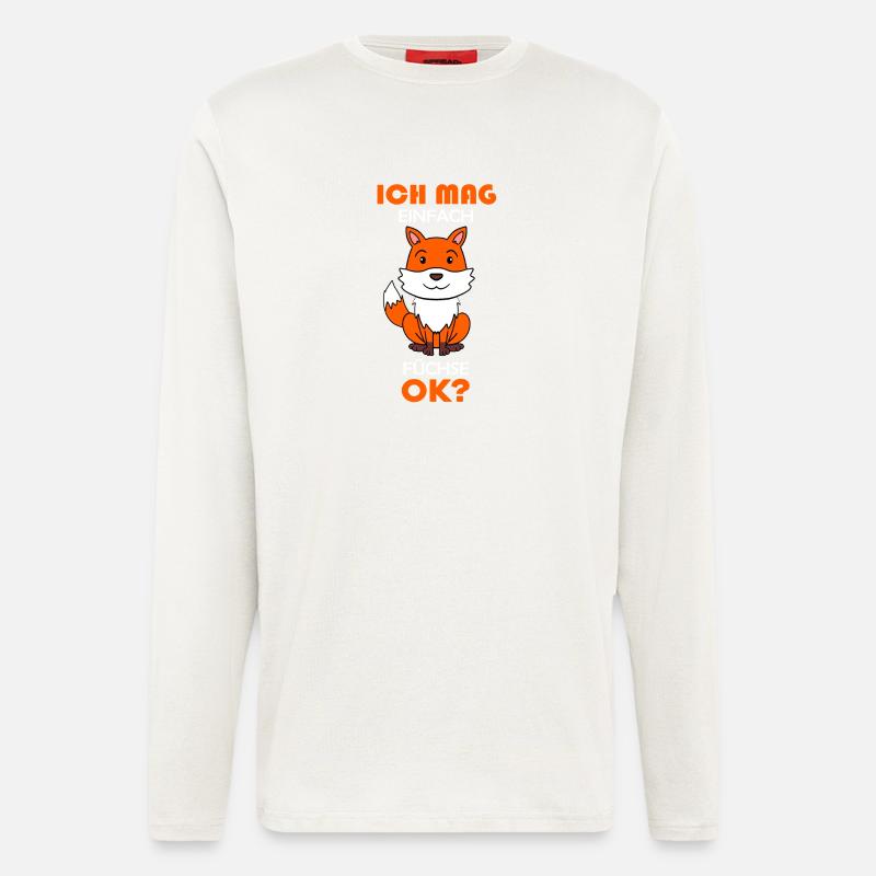 Fuchs Tier Wald Wildtier - Langarmshirt - made by SPREAD  - OFF WHITE