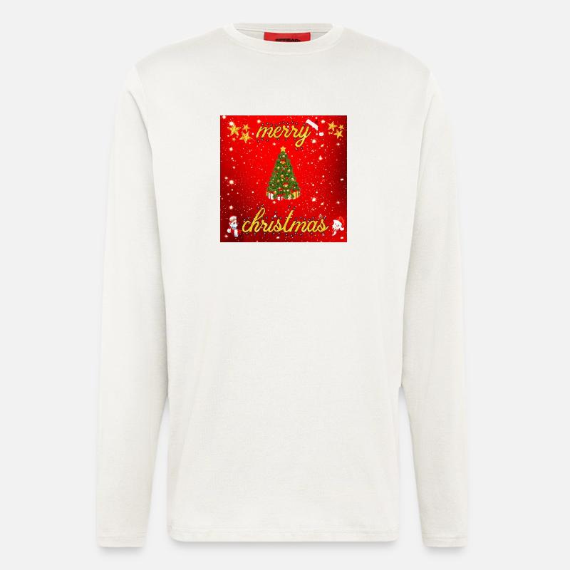 Frohe Weihnachten Version 2 - Langarmshirt - made by SPREAD  - OFF WHITE