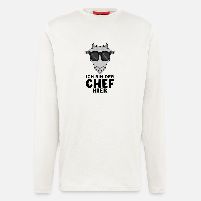 Cool Ziege Chef - Langarmshirt - made by SPREAD  - OFF WHITE