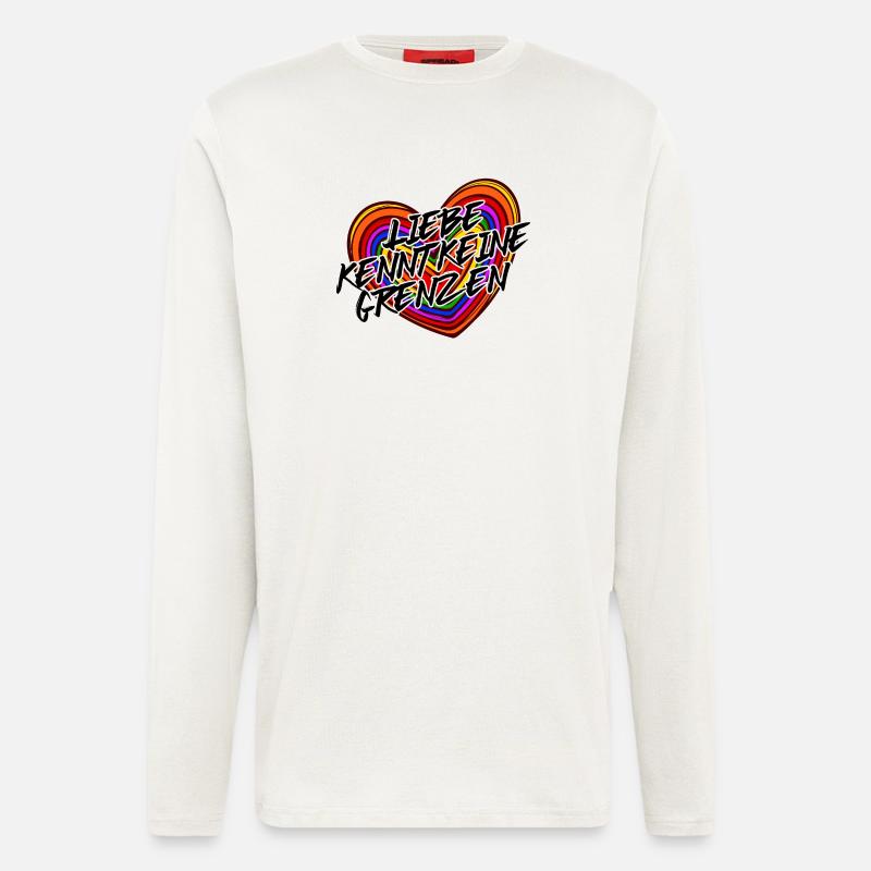 Lgbt Gleichgeschlechtliche Ehe Statement Herz - Langarmshirt - made by SPREAD  - OFF WHITE