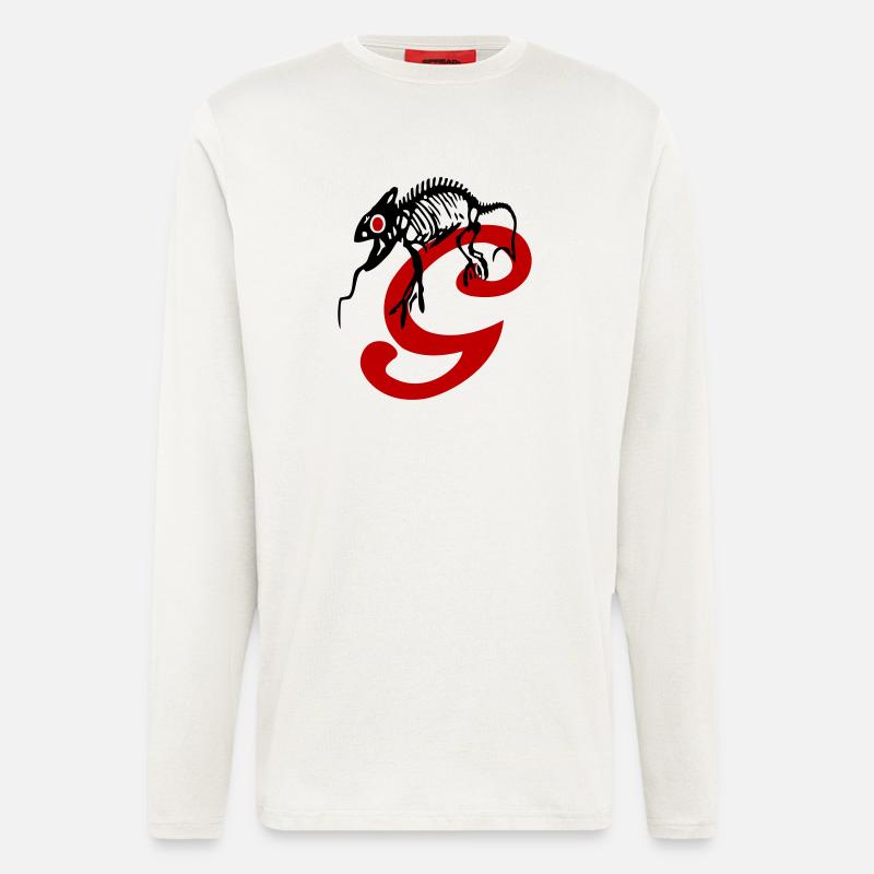 Gecko, lizard, initial - Longsleeve - made by SPREAD  - OFF WHITE