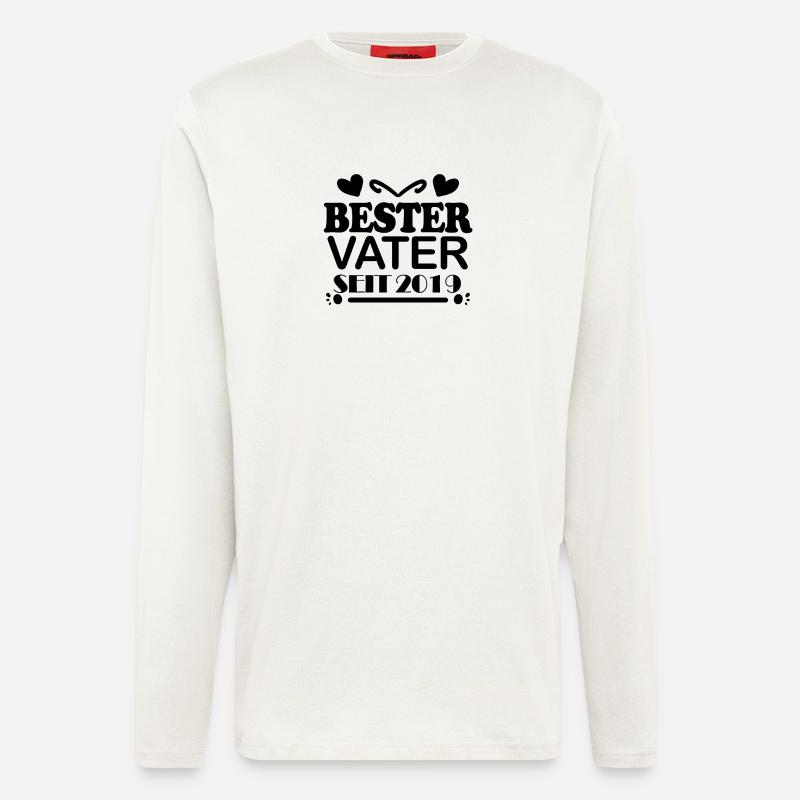 Bester Vater seit 2019 - Langarmshirt - made by SPREAD  - OFF WHITE