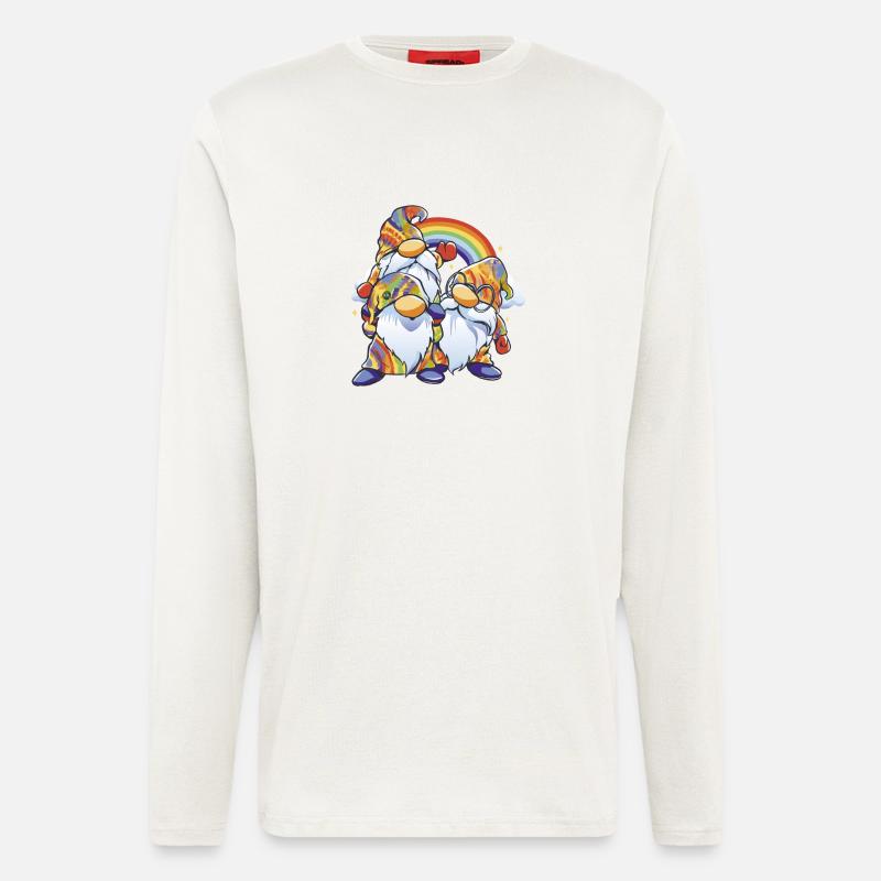 Rainbow Gnome Duo - Longsleeve - made by SPREAD  - OFF WHITE