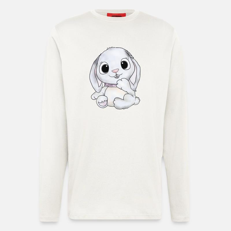 häschen in grau - Langarmshirt - made by SPREAD  - OFF WHITE