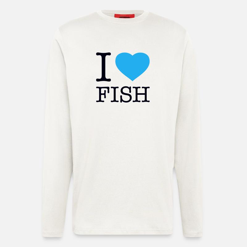 I LOVE FISH - Langarmshirt - made by SPREAD - OFF WHITE