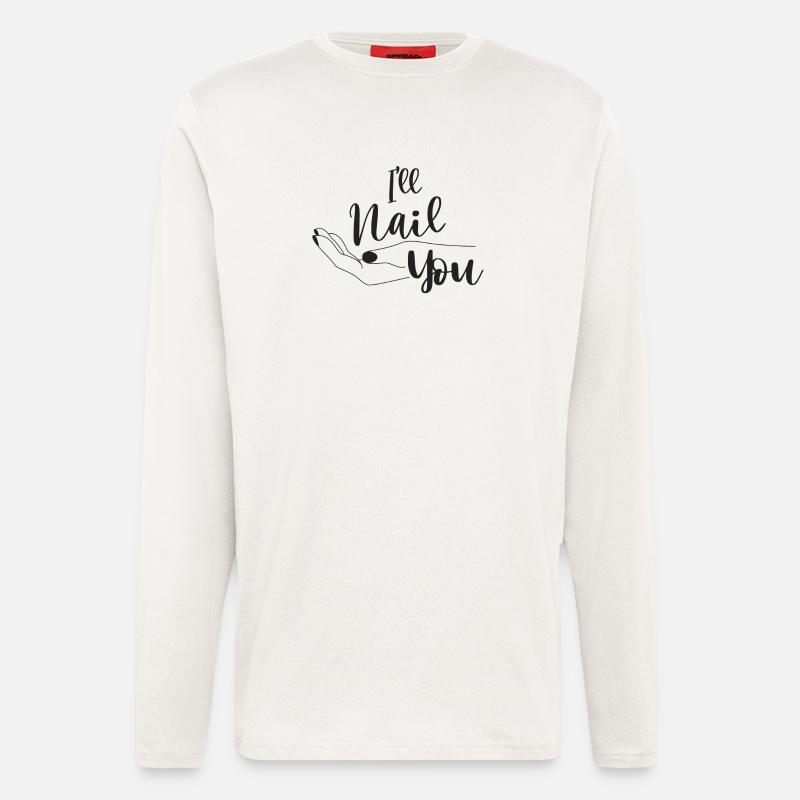 Ich Werde Dich Nageln Nageldesign - Langarmshirt - made by SPREAD  - OFF WHITE