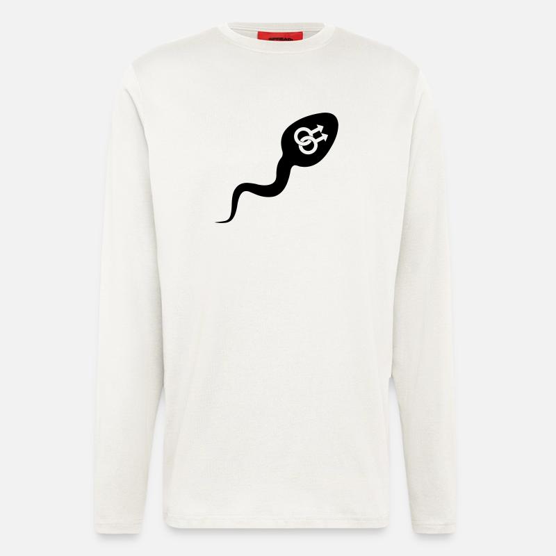 Sperma Sperma homosexuell - Langarmshirt - made by SPREAD  - OFF WHITE