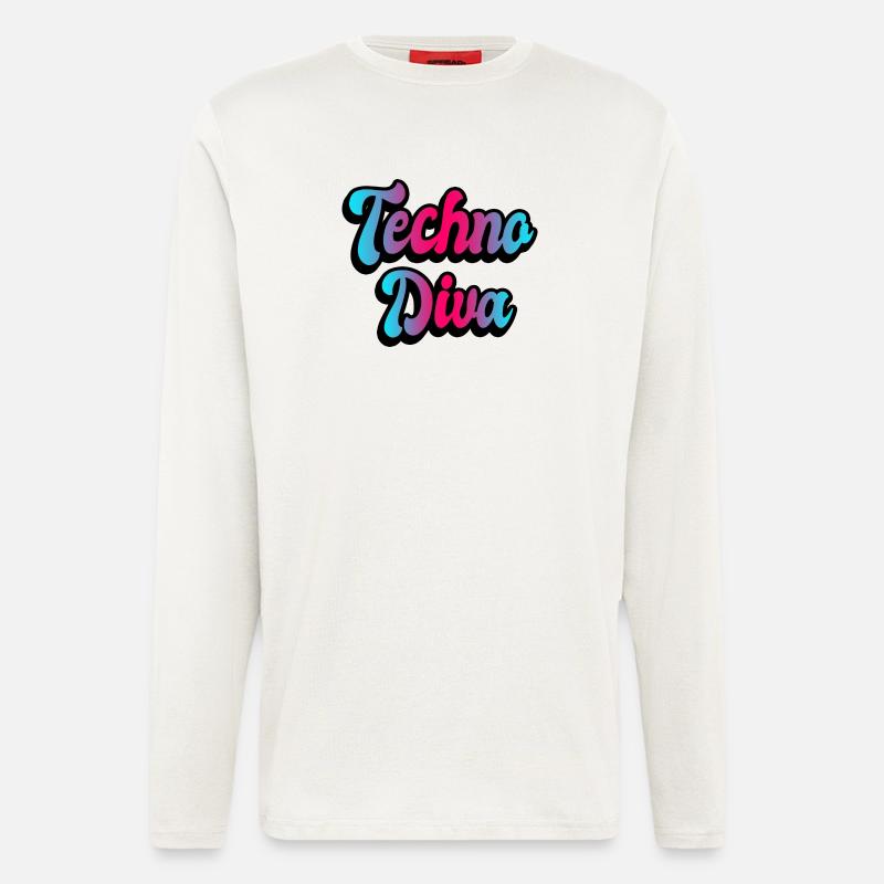 Techno Diva - Longsleeve - made by SPREAD  - OFF WHITE