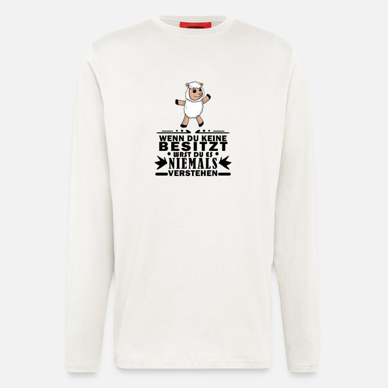 Schaf Schafe Spruch Sprüche - Langarmshirt - made by SPREAD  - OFF WHITE