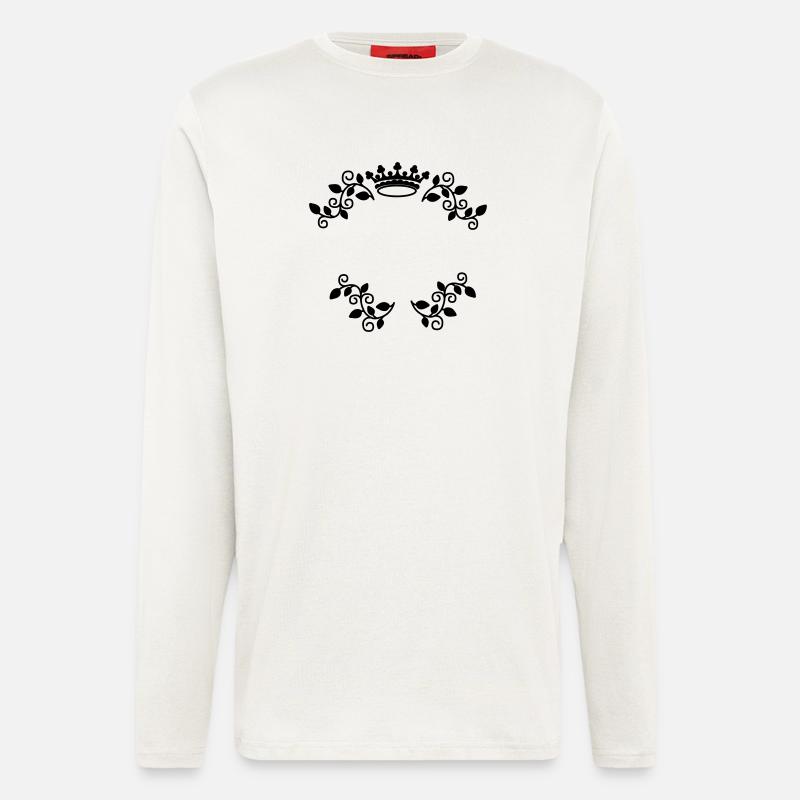 Decoration with crown - Longsleeve - made by SPREAD  - OFF WHITE