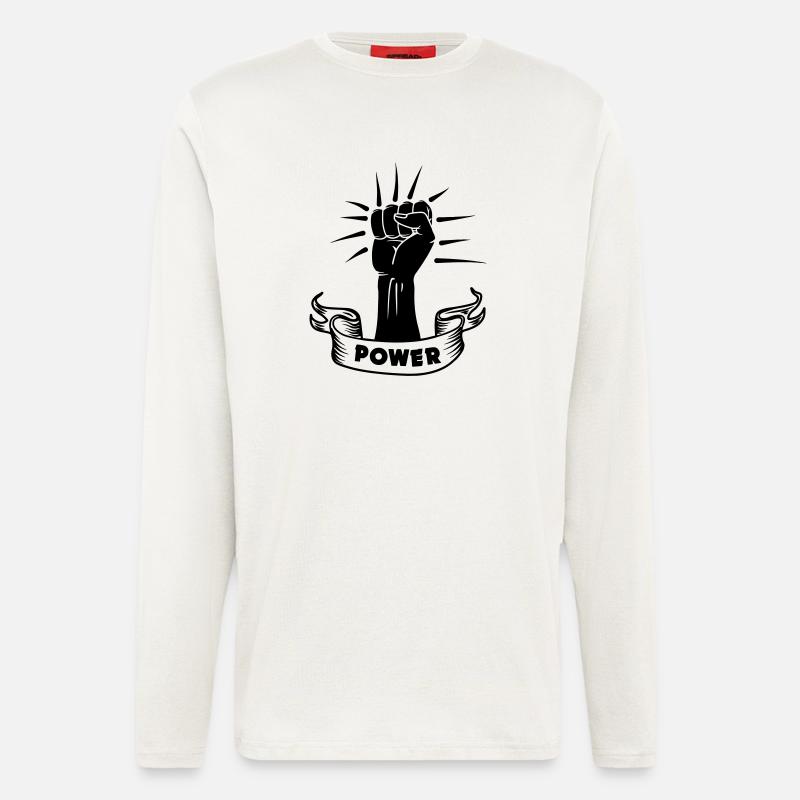 Power schwarze Faust - Langarmshirt - made by SPREAD - OFF WHITE
