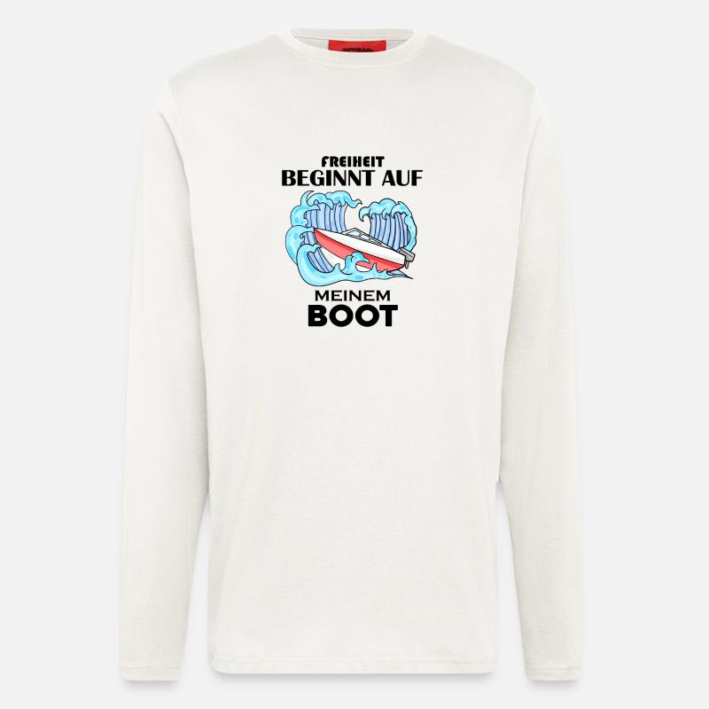 Boot Spruch Geschenk - Langarmshirt - made by SPREAD  - OFF WHITE
