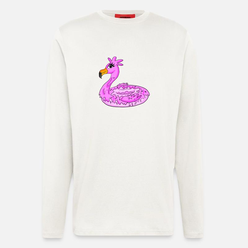 Flamingo Donut - Longsleeve - made by SPREAD  - OFF WHITE