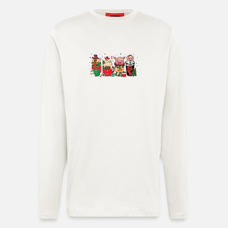 Weihnachts-kaffeetasse - Langarmshirt - made by SPREAD  - OFF WHITE