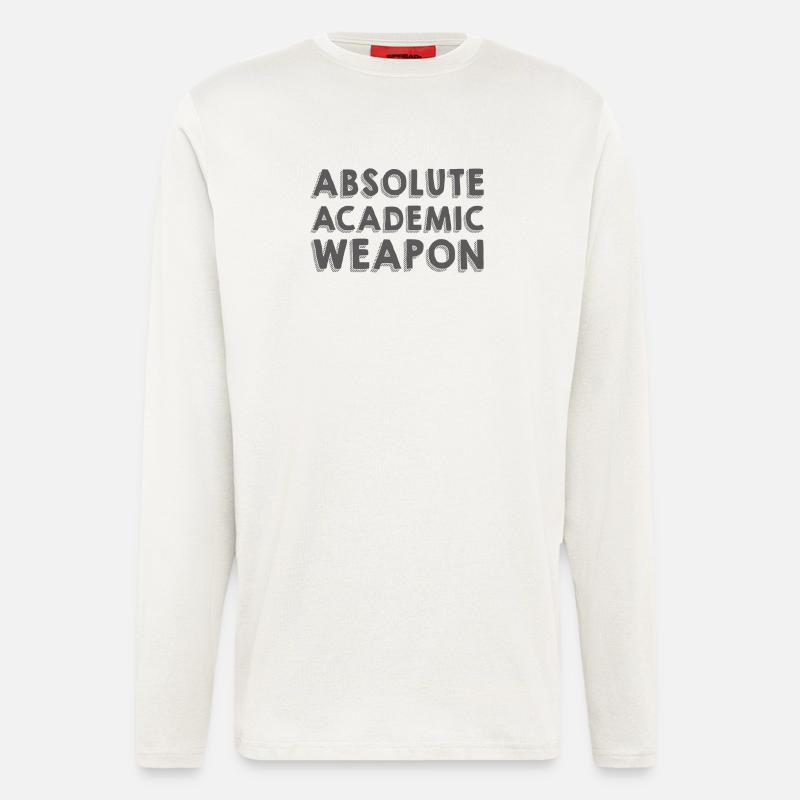 Studenten Absolute Academic Weapon - Langarmshirt - made by SPREAD  - OFF WHITE