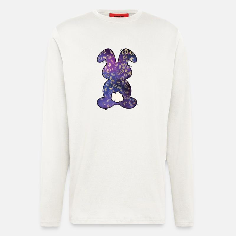 Leopard Pattern Rabbit Easter - Longsleeve - made by SPREAD  - OFF WHITE