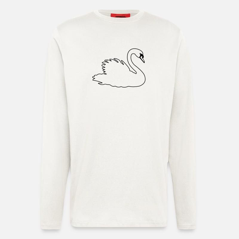 Transparenter Schwan - Langarmshirt - made by SPREAD  - OFF WHITE