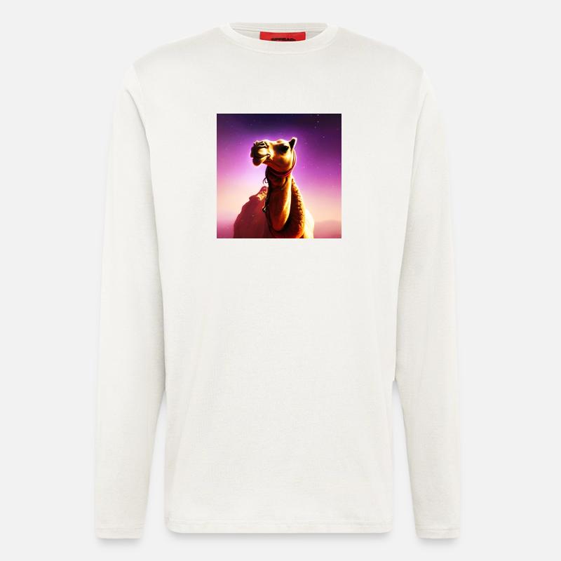 Dromedar Kamel - Galaxie Weltraum - Langarmshirt - made by SPREAD  - OFF WHITE