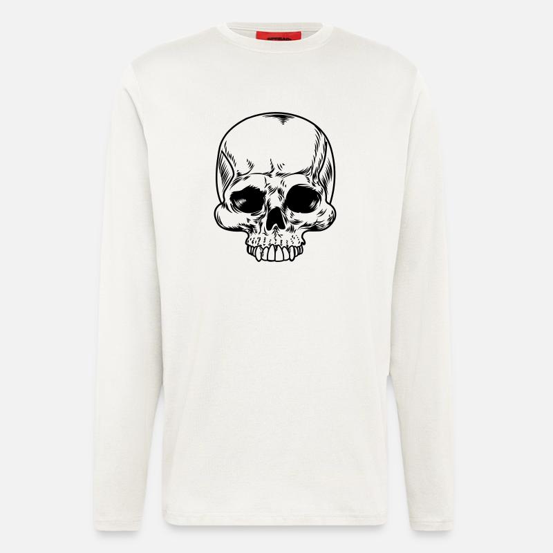Schädel transparent - Langarmshirt - made by SPREAD - OFF WHITE