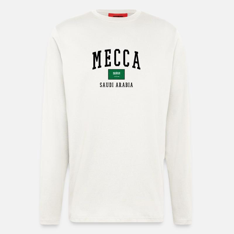 Mecca Saudi Arabia Flag Design - Longsleeve - made by SPREAD  - OFF WHITE