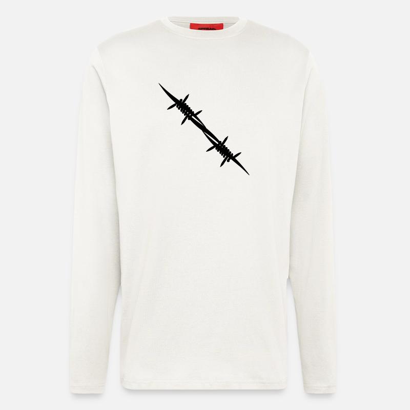 Barbed wire coupling piece - Longsleeve - made by SPREAD  - OFF WHITE
