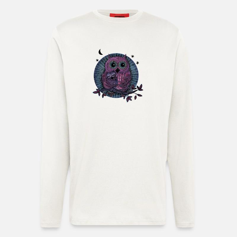 Eulen Mama Kind - Langarmshirt - made by SPREAD - OFF WHITE