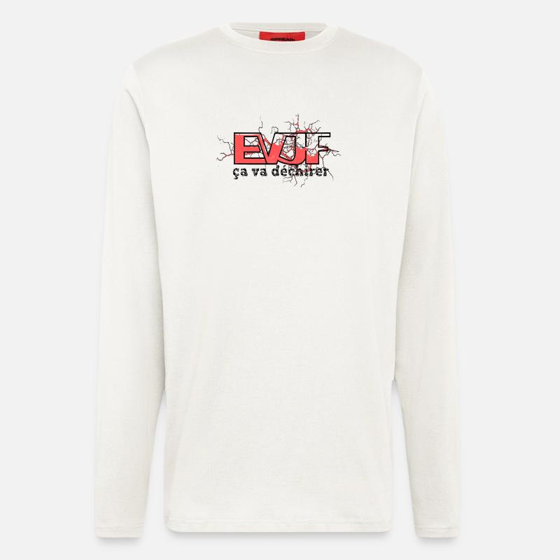 EVJF ça va déchirer - Manches longues bio décontracté fabriqué en UE - OFF WHITE