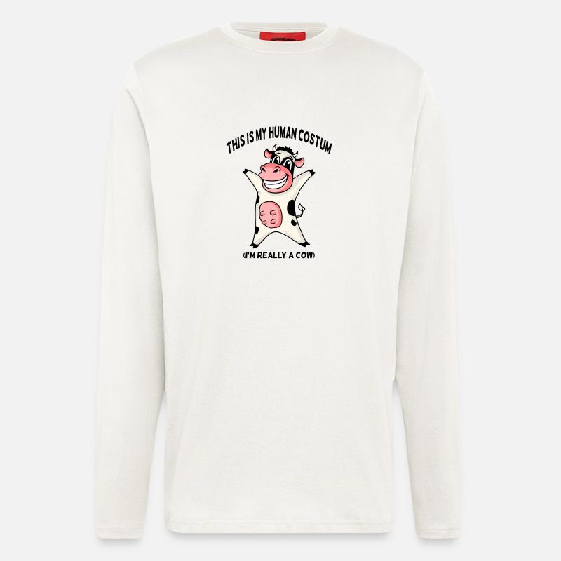 Kuh Kostüm - Langarmshirt - made by SPREAD  - OFF WHITE