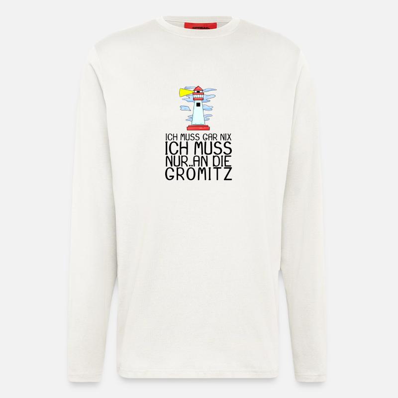 Grömitz Spruch Sprüche - Langarmshirt - made by SPREAD  - OFF WHITE