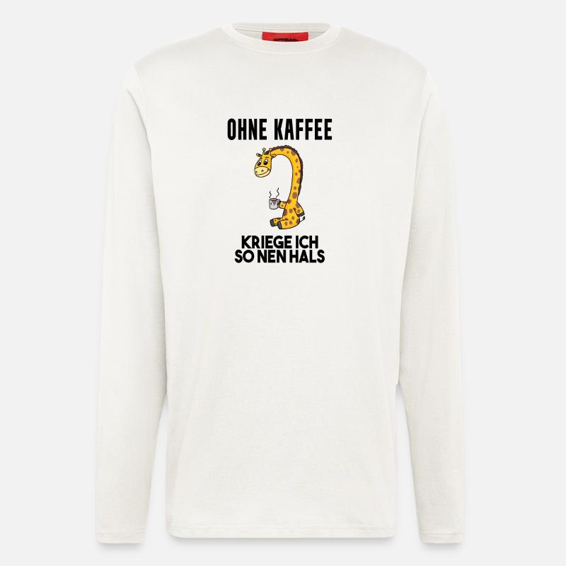 Kaffee Spruch lustig - Langarmshirt - made by SPREAD - OFF WHITE