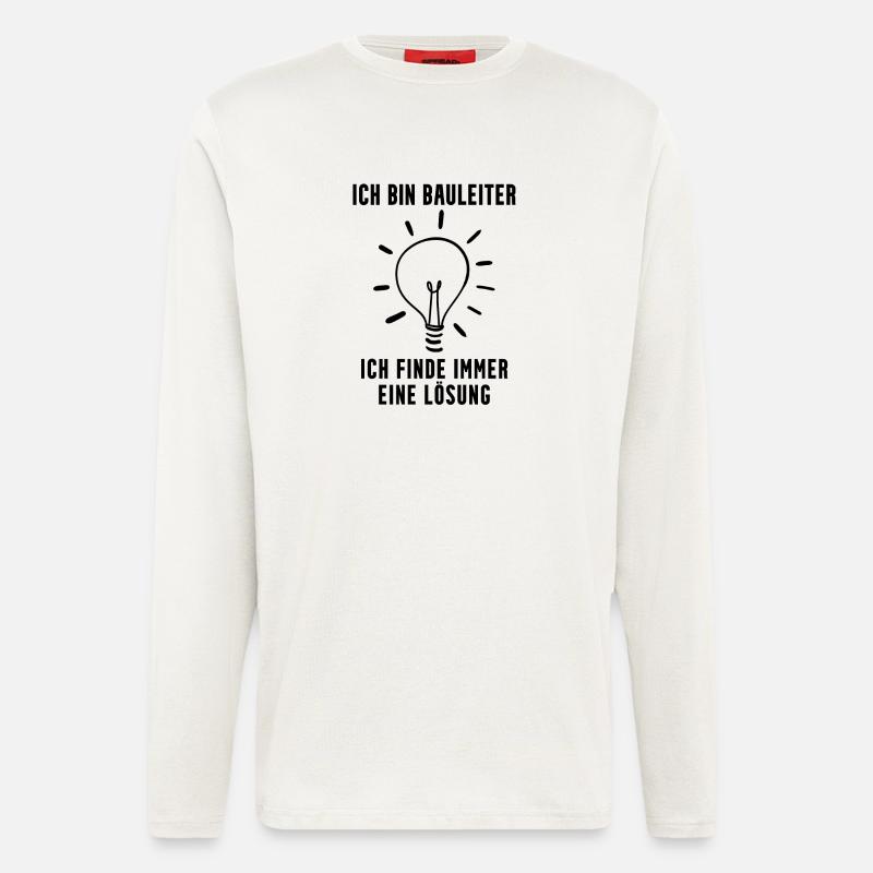 Bauleiter Geschenk - Langarmshirt - made by SPREAD  - OFF WHITE
