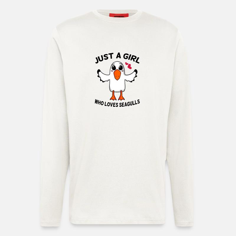 Möwe Spruch Mädchen Nordsee - Langarmshirt - made by SPREAD - OFF WHITE