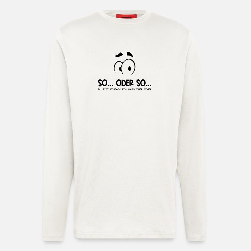 So...Oder So: Hässlicher Vogel - Schwarz - Langarmshirt - made by SPREAD  - OFF WHITE