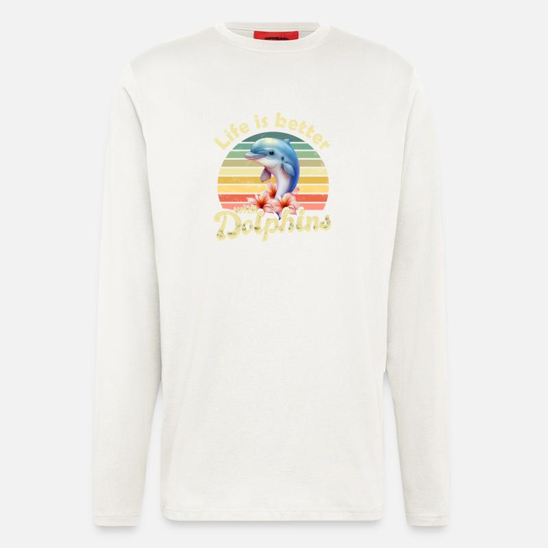 Delfin Delfine - Langarmshirt - made by SPREAD  - OFF WHITE