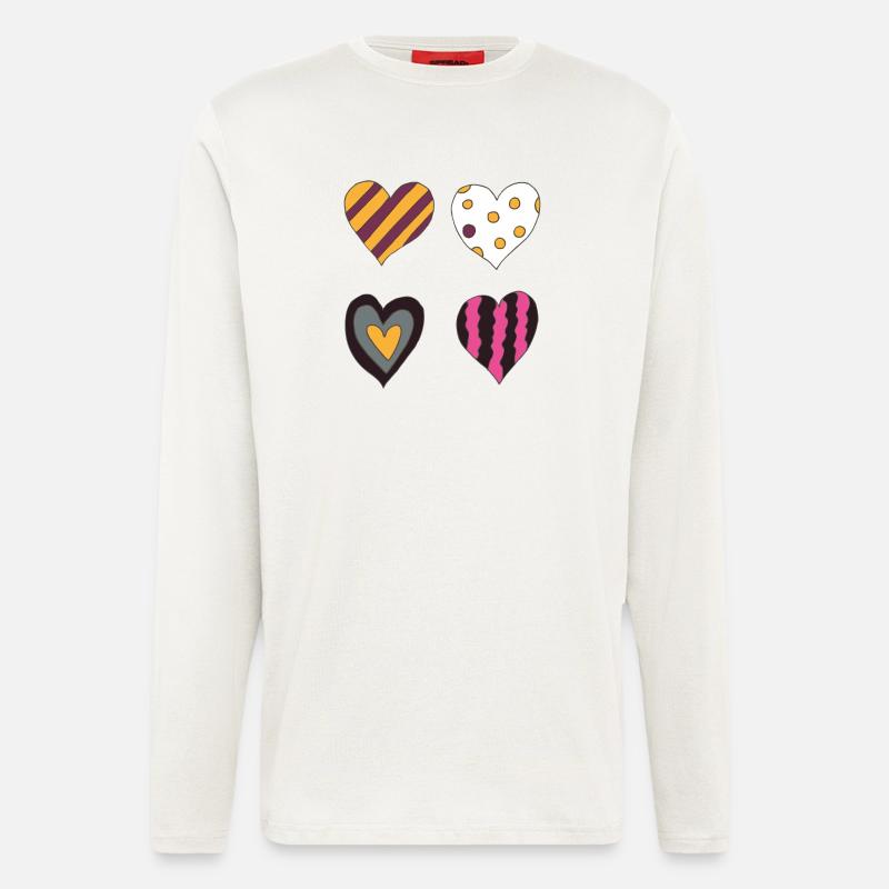 Hearts Variation Fourth - Longsleeve - made by SPREAD  - OFF WHITE