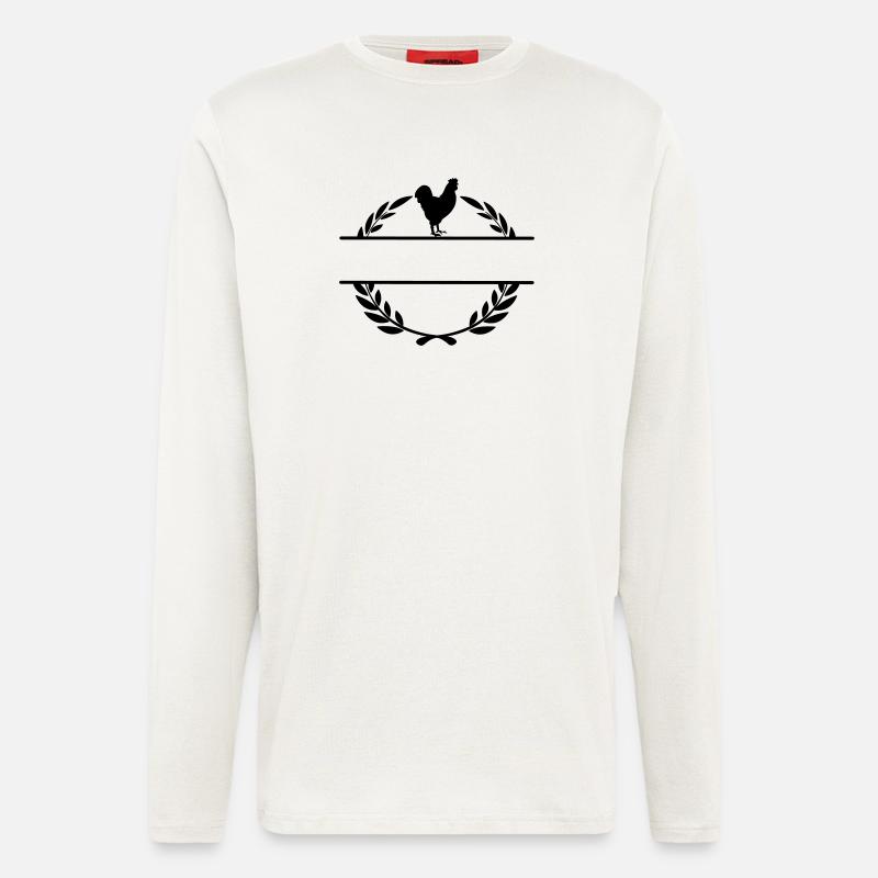Stolz auf das Bauernhuhn - Langarmshirt - made by SPREAD - OFF WHITE