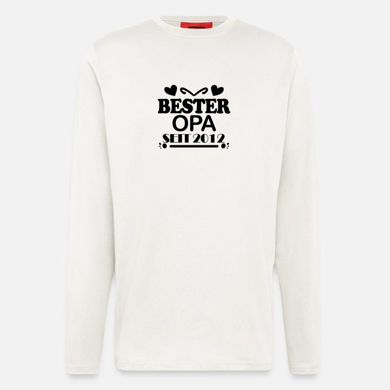 Bester Opa seit 2012 - Langarmshirt - made by SPREAD  - OFF WHITE