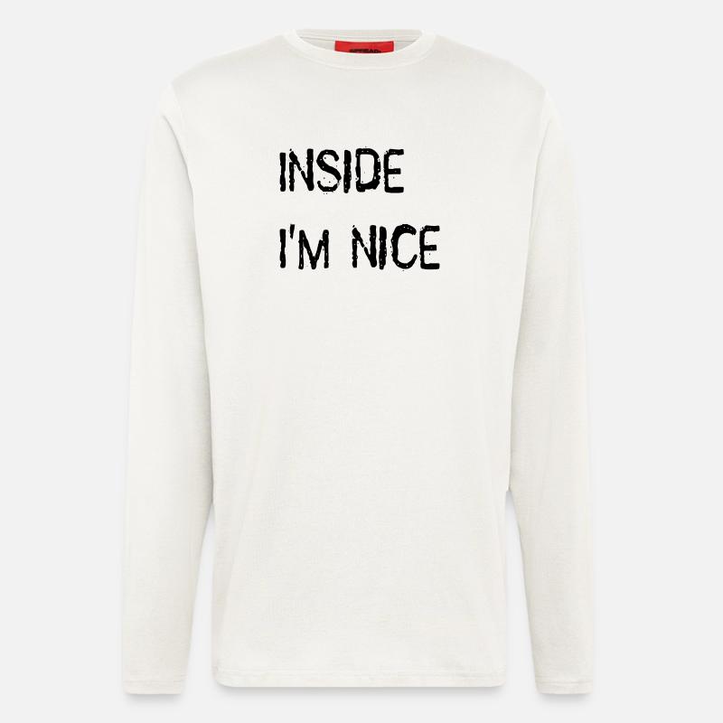 Inside I'm nice. - Langarmshirt - made by SPREAD  - OFF WHITE