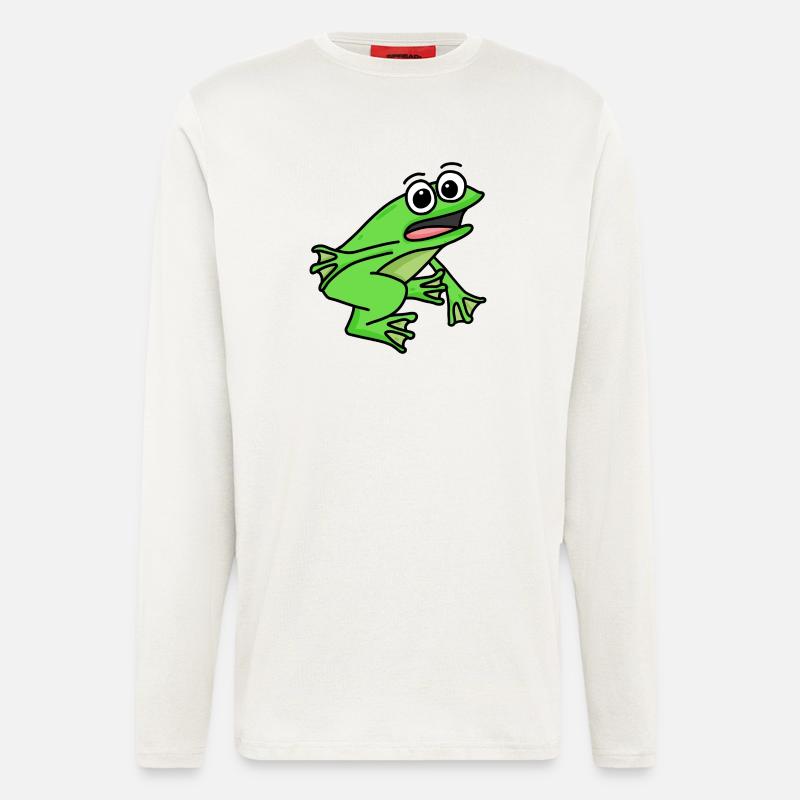 Frosch Motiv - Langarmshirt - made by SPREAD  - OFF WHITE