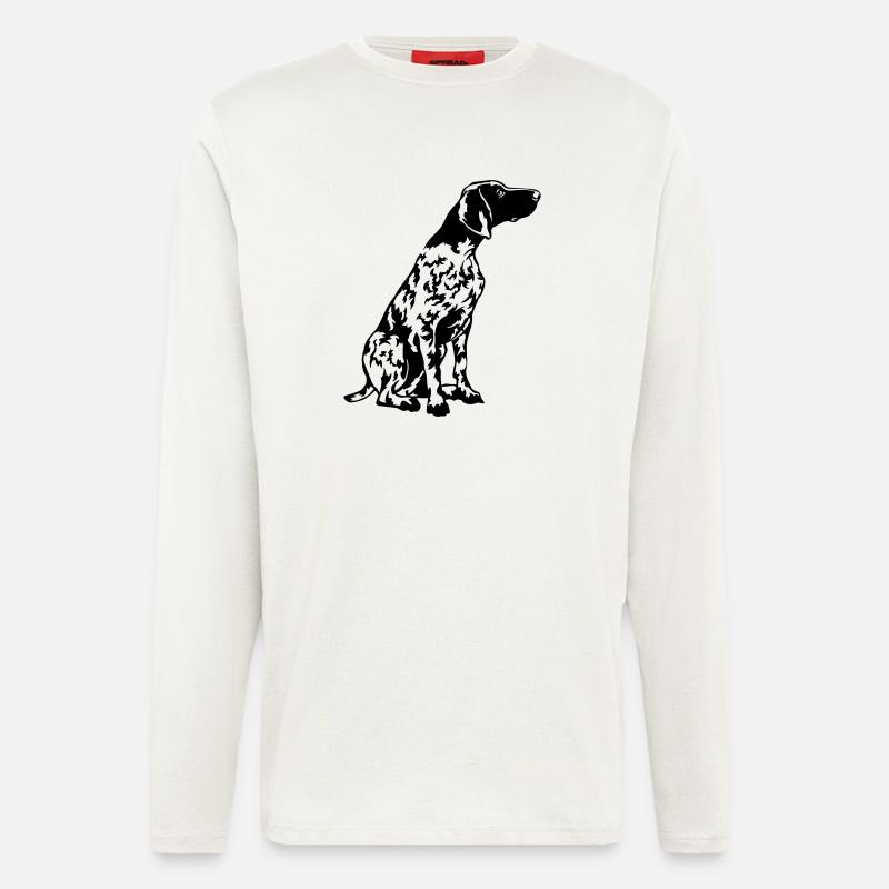 Deutsch Kurzhaar - Langarmshirt - made by SPREAD  - OFF WHITE