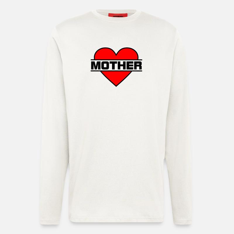 Herz Liebe Mutter - Langarmshirt - made by SPREAD  - OFF WHITE